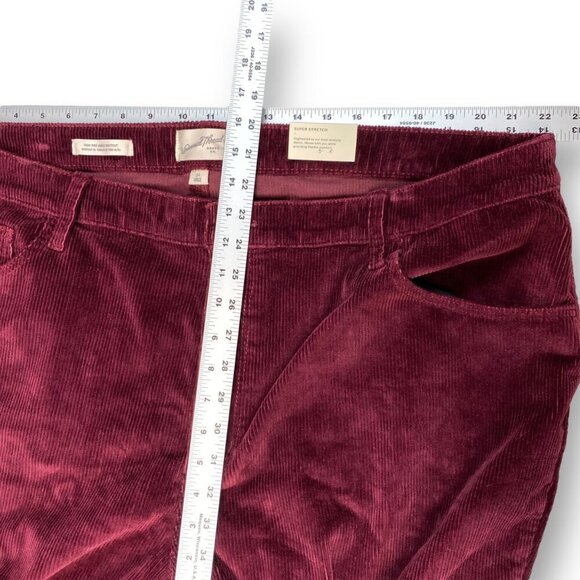Universal Thread Corduroy High Rise Bootcut Pants Womens Size 24 Berry Red NEW - Picture 7 of 15